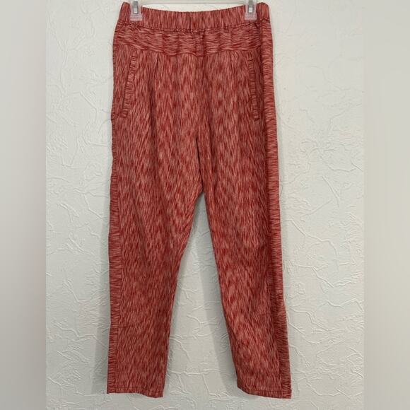 Anthropologie Pants - Anthropologie Coral & Cream Striped Pull-on Front Pocket Pant Women Size XS